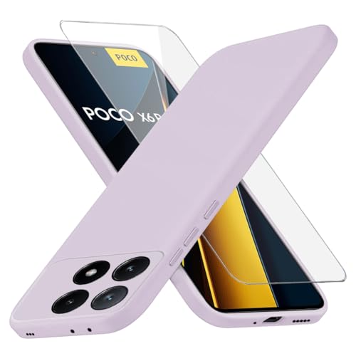 Richgle Kompatibel mit Poco X6 Pro Hülle & Glas Schutzfolie, Dünn Weich Silikon Hülle Handyhülle Schutzhülle Case Kompatibel mit Poco X6 Pro - Hellviolett RG82692 Richgle Kompatibel mit Poco X6 Pro Hülle & Glas Schutzfolie, Dünn Weich Silikon Hülle Handyhülle Schutzhülle Case Kompatibel mit Poco X6 Pro - Hellviolett RG82692 von Richgle