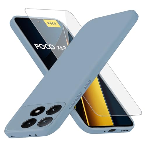 Richgle Kompatibel mit Poco X6 Pro Hülle & Glas Schutzfolie, Dünn Weich Silikon Hülle Handyhülle Schutzhülle Case Kompatibel mit Poco X6 Pro - Lavendel Grau RG82693 Richgle Kompatibel mit Poco X6 Pro Hülle & Glas Schutzfolie, Dünn Weich Silikon Hülle Handyhülle Schutzhülle Case Kompatibel mit Poco X6 Pro - Lavendel Grau RG82693 von Richgle