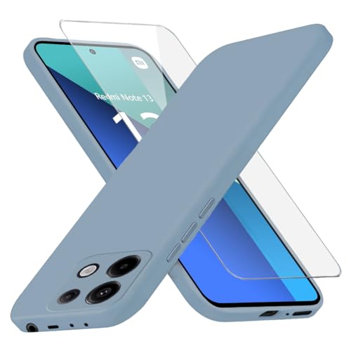 Richgle Kompatibel mit Redmi Note 13 4G Hülle & Glas Schutzfolie, Dünn Weich Silikon Hülle Handyhülle Schutzhülle Case Kompatibel mit Redmi Note 13 4G - Lavendel Grau RG82639 Richgle Kompatibel mit Redmi Note 13 4G Hülle & Glas Schutzfolie, Dünn Weich Silikon Hülle Handyhülle Schutzhülle Case Kompatibel mit Redmi Note 13 4G - Lavendel Grau RG82639 von Richgle