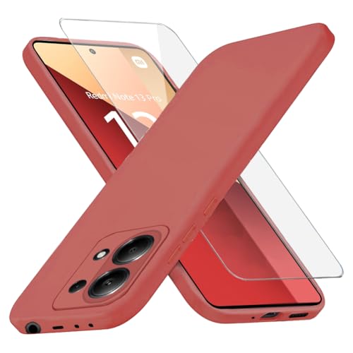 Richgle Kompatibel mit Redmi Note 13 Pro 4G / Poco M6 Pro 4G Hülle & Glas Schutzfolie, Dünn Weich Silikon Hülle Handyhülle Schutzhülle Case Kompatibel mit Redmi Note 13 Pro 4G - Rot RG82738 Richgle Kompatibel mit Redmi Note 13 Pro 4G / Poco M6 Pro 4G Hülle & Glas Schutzfolie, Dünn Weich Silikon Hülle Handyhülle Schutzhülle Case Kompatibel mit Redmi Note 13 Pro 4G - Rot RG82738 von Richgle