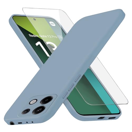 Richgle Kompatibel mit Redmi Note 13 Pro 5G Hülle & Glas Schutzfolie, Dünn Weich Silikon Hülle Handyhülle Schutzhülle Case Kompatibel mit Redmi Note 13 Pro 5G / Poco X6 - Lavendel Grau RG82601 Richgle Kompatibel mit Redmi Note 13 Pro 5G Hülle & Glas Schutzfolie, Dünn Weich Silikon Hülle Handyhülle Schutzhülle Case Kompatibel mit Redmi Note 13 Pro 5G / Poco X6 - Lavendel Grau RG82601 von Richgle