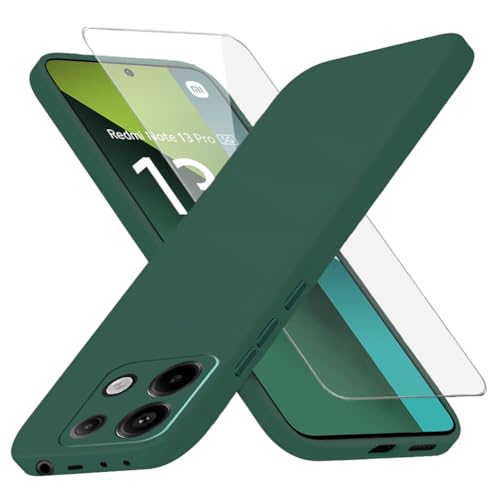 Richgle Kompatibel mit Redmi Note 13 Pro 5G Hülle & Glas Schutzfolie, Dünn Weich Silikon Hülle Handyhülle Schutzhülle Case Kompatibel mit Redmi Note 13 Pro 5G / Poco X6 - Nachtgrün RG82599 Richgle Kompatibel mit Redmi Note 13 Pro 5G Hülle & Glas Schutzfolie, Dünn Weich Silikon Hülle Handyhülle Schutzhülle Case Kompatibel mit Redmi Note 13 Pro 5G / Poco X6 - Nachtgrün RG82599 von Richgle