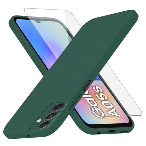 Richgle Kompatibel mit Samsung Galaxy A05s Hülle & Glas Schutzfolie, Dünn Weich Silikon Hülle Handyhülle Schutzhülle Case Kompatibel mit Samsung Galaxy A05s - Nachtgrün RG82631 Richgle Kompatibel mit Samsung Galaxy A05s Hülle & Glas Schutzfolie, Dünn Weich Silikon Hülle Handyhülle Schutzhülle Case Kompatibel mit Samsung Galaxy A05s - Nachtgrün RG82631 von Richgle