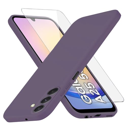 Richgle Kompatibel mit Samsung Galaxy A25 5G Hülle & Glas Schutzfolie, Dünn Weich Silikon Hülle Handyhülle Schutzhülle Case Kompatibel mit Samsung Galaxy A25 5G - Dunkellila RG82763 Richgle Kompatibel mit Samsung Galaxy A25 5G Hülle & Glas Schutzfolie, Dünn Weich Silikon Hülle Handyhülle Schutzhülle Case Kompatibel mit Samsung Galaxy A25 5G - Dunkellila RG82763 von Richgle