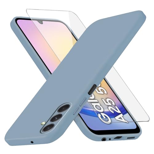 Richgle Kompatibel mit Samsung Galaxy A25 5G Hülle & Glas Schutzfolie, Dünn Weich Silikon Hülle Handyhülle Schutzhülle Case Kompatibel mit Samsung Galaxy A25 5G - Lavendel Grau RG82699 Richgle Kompatibel mit Samsung Galaxy A25 5G Hülle & Glas Schutzfolie, Dünn Weich Silikon Hülle Handyhülle Schutzhülle Case Kompatibel mit Samsung Galaxy A25 5G - Lavendel Grau RG82699 von Richgle