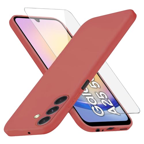 Richgle Kompatibel mit Samsung Galaxy A25 5G Hülle & Glas Schutzfolie, Dünn Weich Silikon Hülle Handyhülle Schutzhülle Case Kompatibel mit Samsung Galaxy A25 5G - Rot RG82700 Richgle Kompatibel mit Samsung Galaxy A25 5G Hülle & Glas Schutzfolie, Dünn Weich Silikon Hülle Handyhülle Schutzhülle Case Kompatibel mit Samsung Galaxy A25 5G - Rot RG82700 von Richgle