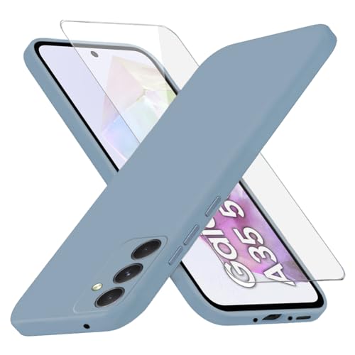 Richgle Kompatibel mit Samsung Galaxy A35 5G Hülle & Glas Schutzfolie, Dünn Weich Silikon Hülle Handyhülle Schutzhülle Case Kompatibel mit Samsung Galaxy A35 5G - Lavendel Grau RG82725 Richgle Kompatibel mit Samsung Galaxy A35 5G Hülle & Glas Schutzfolie, Dünn Weich Silikon Hülle Handyhülle Schutzhülle Case Kompatibel mit Samsung Galaxy A35 5G - Lavendel Grau RG82725 von Richgle