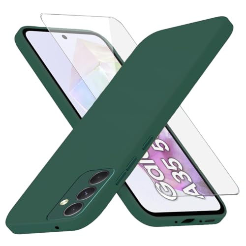 Richgle Kompatibel mit Samsung Galaxy A35 5G Hülle & Glas Schutzfolie, Dünn Weich Silikon Hülle Handyhülle Schutzhülle Case Kompatibel mit Samsung Galaxy A35 5G - Nachtgrün RG82723 Richgle Kompatibel mit Samsung Galaxy A35 5G Hülle & Glas Schutzfolie, Dünn Weich Silikon Hülle Handyhülle Schutzhülle Case Kompatibel mit Samsung Galaxy A35 5G - Nachtgrün RG82723 von Richgle