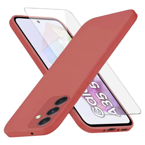 Richgle Kompatibel mit Samsung Galaxy A35 5G Hülle & Glas Schutzfolie, Dünn Weich Silikon Hülle Handyhülle Schutzhülle Case Kompatibel mit Samsung Galaxy A35 5G - Rot RG82726 Richgle Kompatibel mit Samsung Galaxy A35 5G Hülle & Glas Schutzfolie, Dünn Weich Silikon Hülle Handyhülle Schutzhülle Case Kompatibel mit Samsung Galaxy A35 5G - Rot RG82726 von Richgle