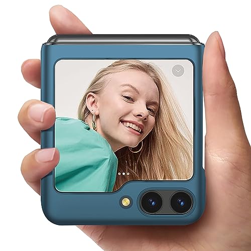 Richgle Kompatibel mit Samsung Galaxy Z Flip 5 5G Hülle, Sehr Dünn Harte Hülle Handyhülle Schutzhülle Case Kompatibel mit Samsung Galaxy Z Flip 5 5G - Blau RG01554 von Richgle