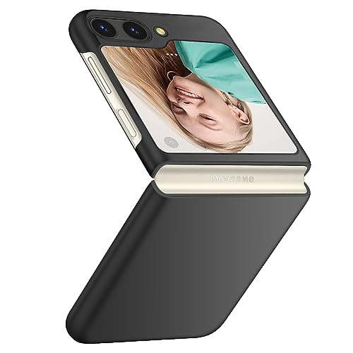 Richgle Kompatibel mit Samsung Galaxy Z Flip 5 5G Hülle, Sehr Dünn Harte Hülle Handyhülle Schutzhülle Case Kompatibel mit Samsung Galaxy Z Flip 5 5G - Schwarz RG01551 von Richgle