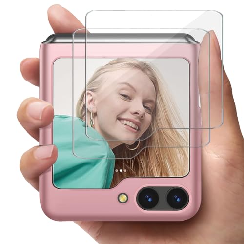 Richgle Kompatibel mit Samsung Galaxy Z Flip 6 Hülle & [2 Stück] Glas Schutzfolie, Sehr Dünn Harte Hülle Handyhülle Schutzhülle Case Kompatibel mit Samsung Galaxy Z Flip 6 5G - Rose Gold RG01583 von Richgle