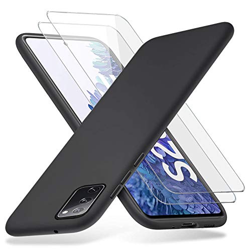 Richgle Samsung Galaxy S20 FE 4G / 5G Hülle & Schutzfolie, Dünn Weich TPU Silikon Hülle Handyhülle Schutzhülle Case für Samsung Galaxy S20 FE 4G / 5G - Schwarz RG80538 von Richgle