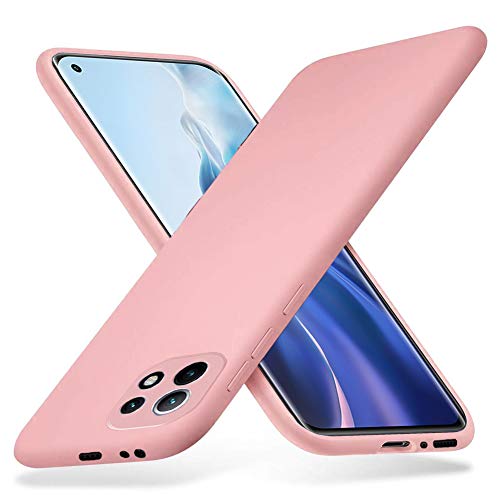 Richgle Xiaomi Mi 11 Hülle, Dünn Weich TPU Silikon Hülle Handyhülle Schutzhülle Case für Xiaomi Mi 11 - Rosa RG80928 von Richgle