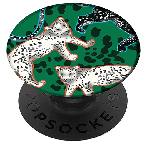 RICHMOND & FINCH PopSocket PopGrip, erweiterter Universal-Tablet- oder Telefonständer und -Griff mit austauschbarer Oberseite, kompatibel mit Allen Geräten in Grün Leopard - Grün von Richmond & Finch