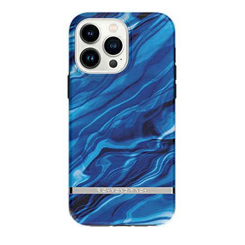 Richmond & Finch Hülle Entworfen für iPhone 14 Pro Max | Kompatibel mit kabellosem Laden | Fallschutz der Militärklasse | 6,7 Zoll Blaue Wellen-Design | Schutzhülle mit erhöhten Rändern von Richmond & Finch