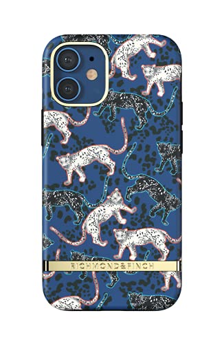 Richmond & Finch Hülle Kompatibel mit iPhone 12 Mini, Blauer Leopard Gehäuse, 5.4 Zol, Komplett Schützende Handyhülle von Richmond & Finch