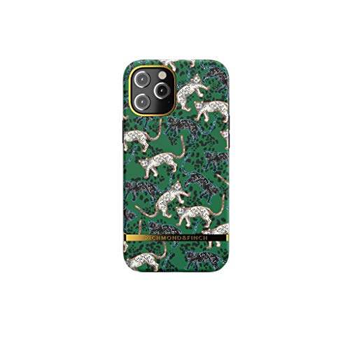 Richmond & Finch Hülle Kompatibel mit iPhone 12 Pro Max, Grüner Leopard Gehäuse, 6.7 Zol, Komplett Schützende Handyhülle von Richmond & Finch