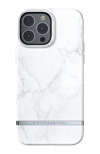 Richmond & Finch Hülle Kompatibel mit iPhone 13 Pro Max, Weiß Marmor Gehäuse, 6.7 Zol, Kratzfestigkeit, Komplett Schützende Handyhülle von Richmond & Finch