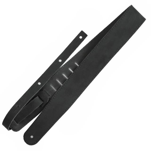 Richter 1554 Raw II Waxy Suede Black Guitar Strap von Richter