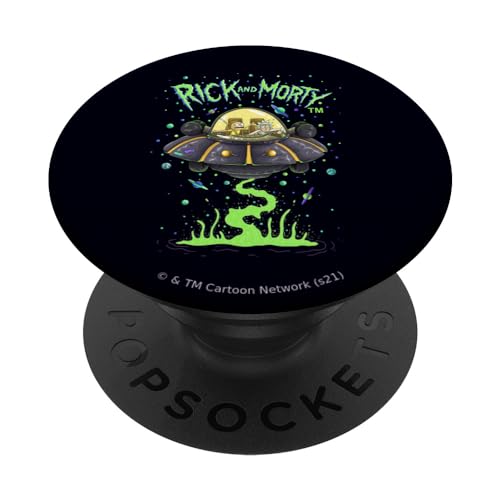 PopSocket : PopGrip Rick and Morty Drunk Rick Ship PopSockets Ausziehbarer Sockel und Griff für Handys/Tablets mit Tauschbarem Top von Rick and Morty