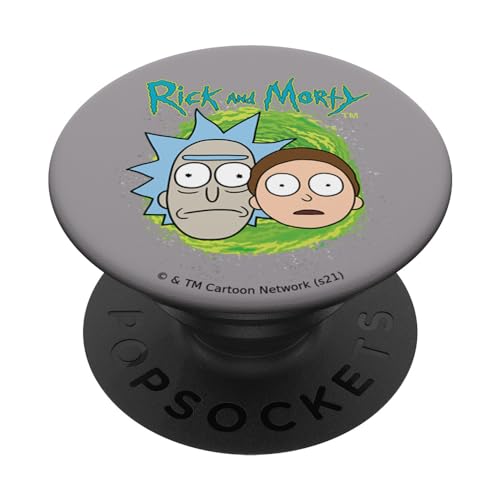 PopSockets Rick and Morty Floating Heads PopSockets PopGrip: Ausziehbarer Sockel und Griff für Handys/Tablets mit Tauschbarem Top von Rick and Morty