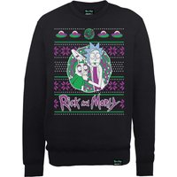 Rick And Morty Weihnachts-Portal Sweatshirt - Schwarz - XXL von Rick and Morty