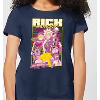 Rick and Morty 80s Poster Damen T-Shirt - Navy Blau - L von Rick and Morty