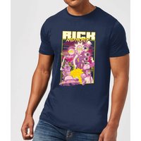 Rick and Morty 80s Poster Herren T-Shirt - Navy Blau - M von Rick and Morty