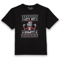 Rick and Morty Christmas Let's Get Schwifty Herren T-Shirt - Schwarz - 3XL von Original Hero
