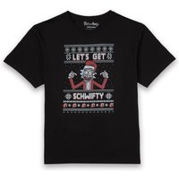 Rick and Morty Christmas Let's Get Schwifty Herren T-Shirt - Schwarz - S von Rick and Morty