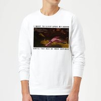 Rick and Morty I Want To Sleep Upon My Hoard Sweatshirt - White - M von Rick and Morty