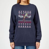 Rick and Morty Ooh Wee Damen Weihnachtspullover – Navy - M von Rick and Morty