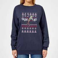 Rick and Morty Ooh Wee Damen Weihnachtspullover – Navy - S von Rick and Morty