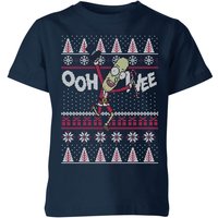 Rick and Morty Ooh Wee Kids' Christmas T-Shirt - Navy - 3-4 Jahre von Rick and Morty