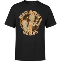 Rick and Morty Peace Among Worlds Herren T-Shirt - Schwarz - L von Rick and Morty