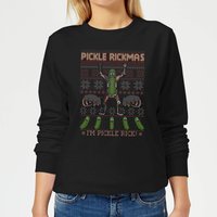 Rick and Morty Pickle Rick Damen Weihnachtspullover – Schwarz - S von Rick and Morty