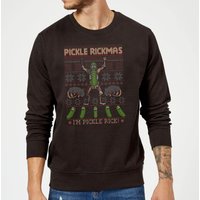 Rick and Morty Pickle Rick Weihnachtspullover – Schwarz - S von Rick and Morty