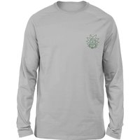 Rick and Morty Rick Embroidered Unisex Long Sleeved T-Shirt - Grey - XL von Original Hero