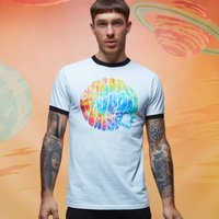 Rick and Morty Wubba Lubba Dub Dub Rainbow Psychedelic Ringer - Weiß / Schwarz - XL von Rick and Morty