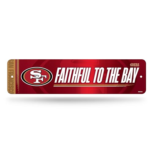 Rico Industries NFL Football San Francisco 49ers Metall-Straßenschild 10,2 x 38,1 cm, Heimdekoration – Schlafzimmer – Büro – Männerhöhle Rico Industries NFL Football San Francisco 49ers Metall-Straßenschild 10,2 x 38,1 cm, Heimdekoration – Schlafzimmer – Büro – Männerhöhle von Rico Industries