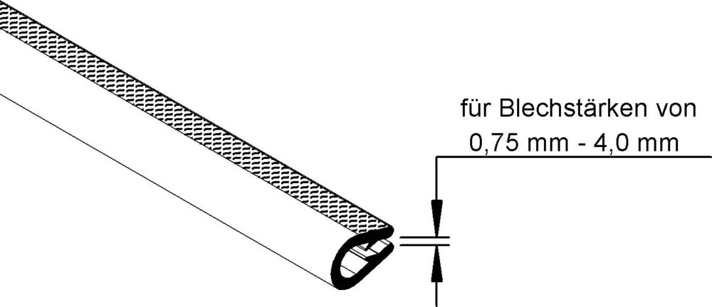 10 Mtr. Rico Kantenschutz 15V13-A 10 Mtr. Rico Kantenschutz 15V13-A von Rico