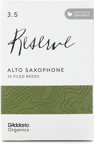 D'Addario Organisch Reserve Alto Saxophon-Stimmzungen - Saxophonrohre - Das erste und einzige Bio-Schilfrohr - 3.5 Stärke, 10 Packung von Rico