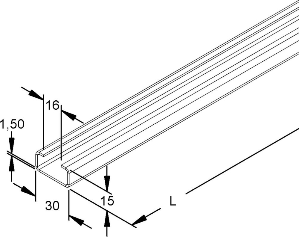 Rico C-Profilschiene 15F2-3000-C Rico C-Profilschiene 15F2-3000-C von Rico