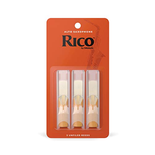 Rico by D'Addario Saxophon Blätter | Hochpräzise gefertigt | Alt Saxophon Blätter 3,5 Stärke | 3er-Packung | Warmer voller Ton | Angenehmes Spielgefühl von Rico