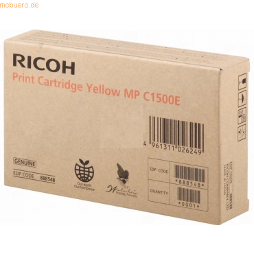Ricoh Gel-Kartusche Original Ricoh 888548 gelb von Ricoh