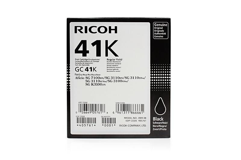Ricoh Original Type GC 41K Druckerpatrone - schwarz (405761) von Ricoh
