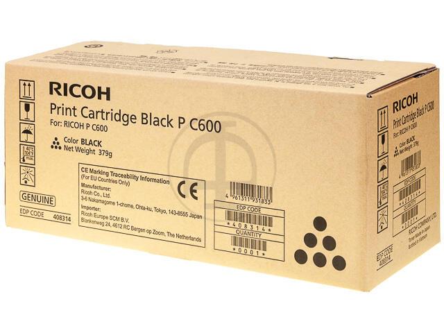 Ricoh Original Type P C600 Toner schwarz 17.000 Seiten (408314) für RICOH P C600 von Ricoh