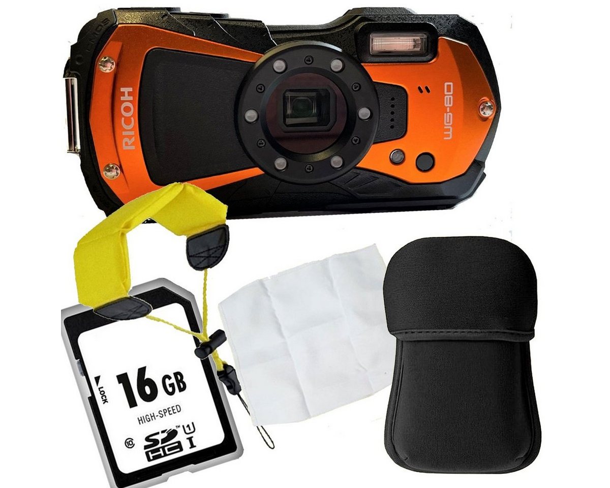 Ricoh Ricoh WG-80 orange Set Angebot Kompaktkamera von Ricoh