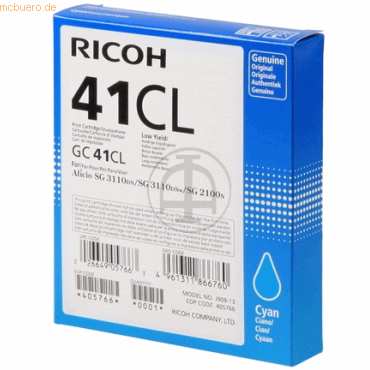 Ricoh Tinte Original Ricoh 405766 cyan von Ricoh